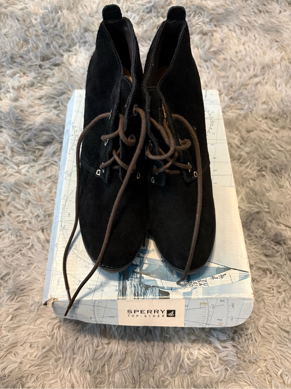 Sperry Black Suede Chukka Boots